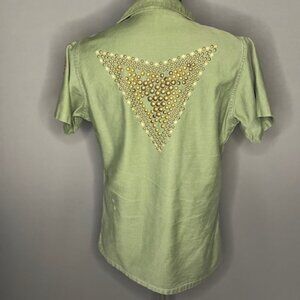 US Military Issued Studded ARMY custom button polo shirt